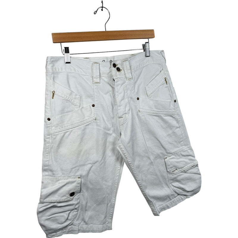 Vintage Pepe Jeans Cargo Tactical Straight Leg Denim Shorts 34