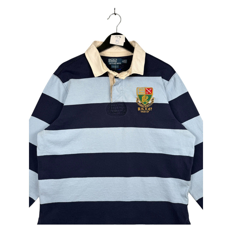Vintage Polo Ralph Lauren #8 Striped Long Sleeve Rugby Shirt