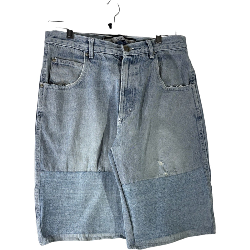 Vintage Ted Walkins Embroidered Denim Carpenter Shorts 32