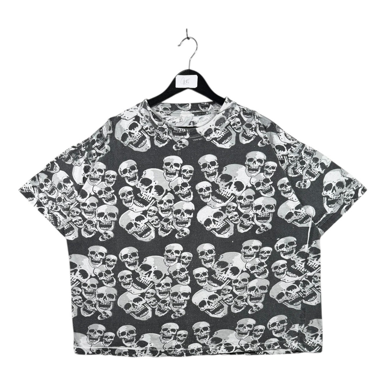 Vintage All Over Skull Print T-Shirt