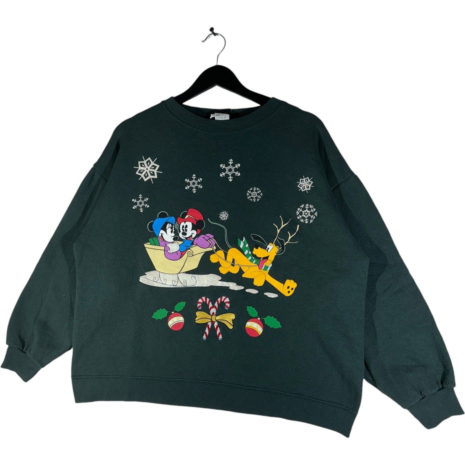 Vintage Disney Mickey & Minnie Sleigh Ride Christmas Crewneck