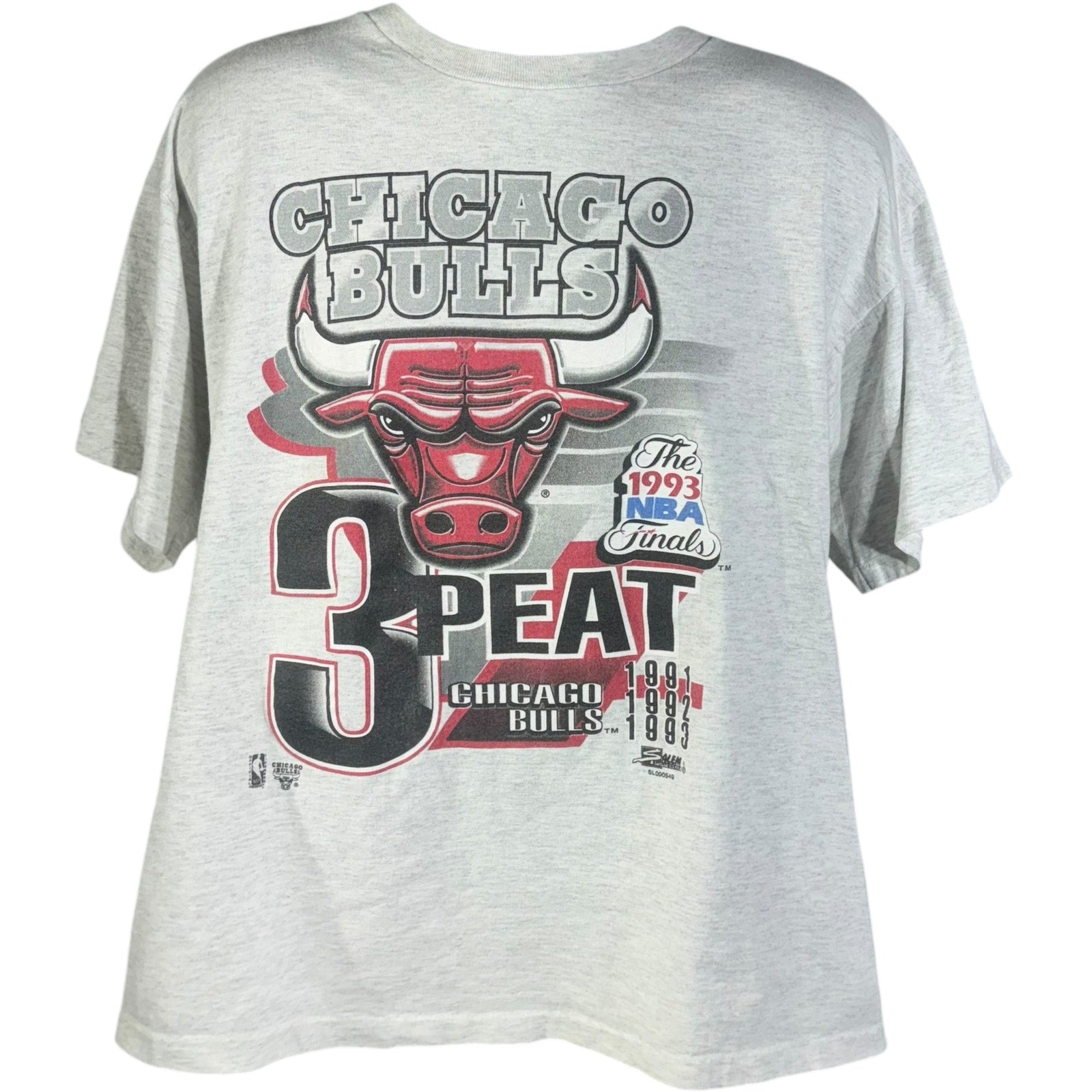 Vintage Chicago Bulls 3Peat World Champions NBA Finals Tee 1993