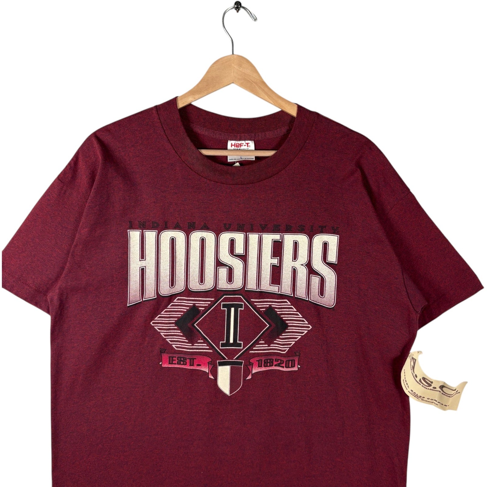 Vintage Indiana University Hoosiers Large Spellout Logo Tee