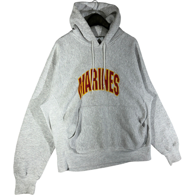 Vintage Marines Arch Spellout Hoodie 90's