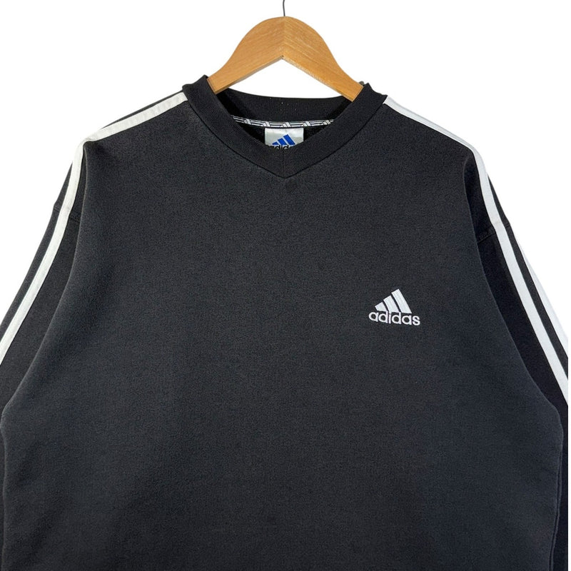 Vintage Adidas Chest Logo V-neck Sweatshirt