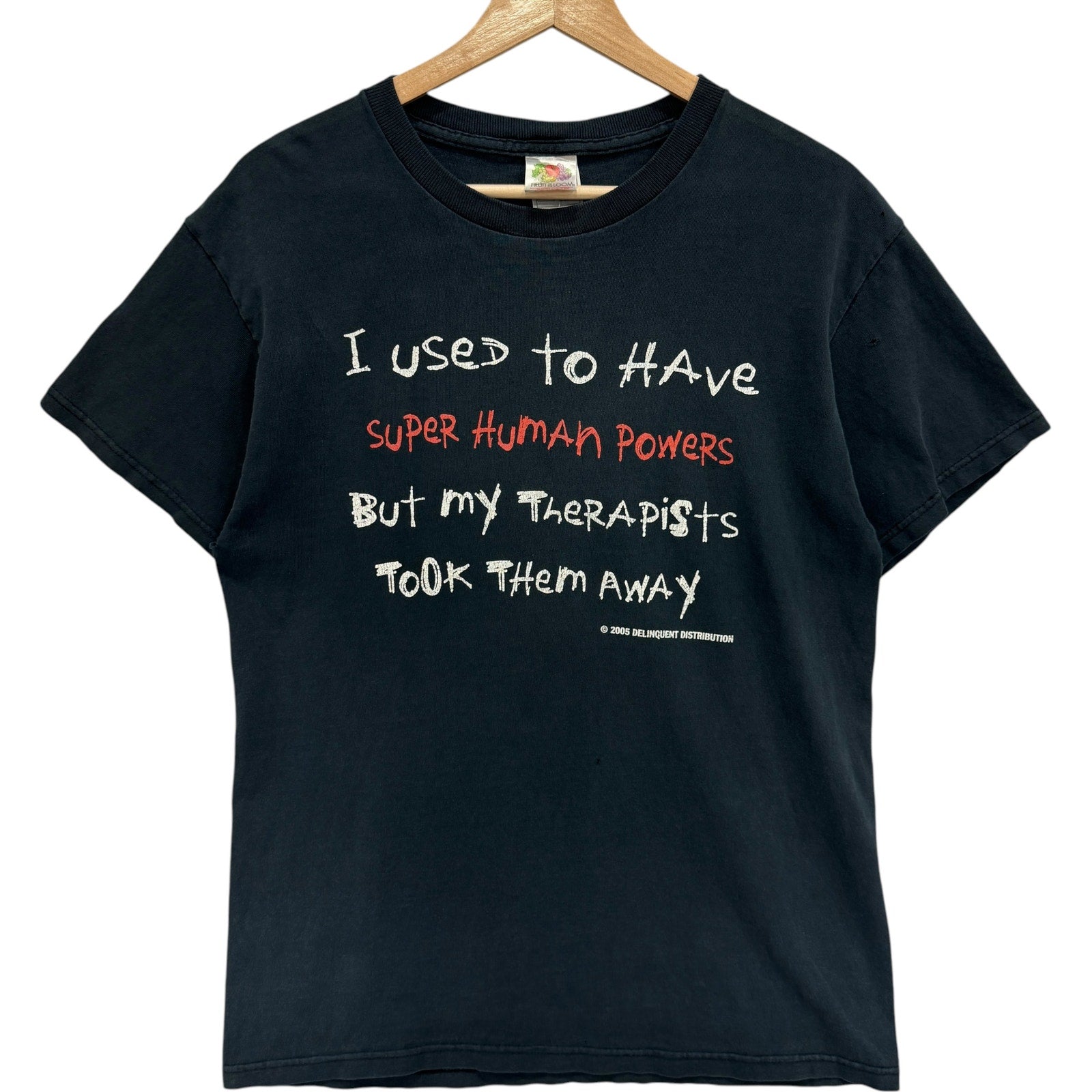 Vintage I Used To Have Superpowers Humor Novelty Tee