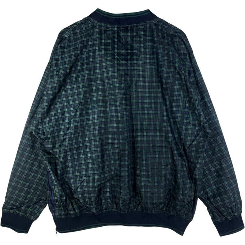 Vintage Jerzees Plaid V Neck Pullover Light Jacket