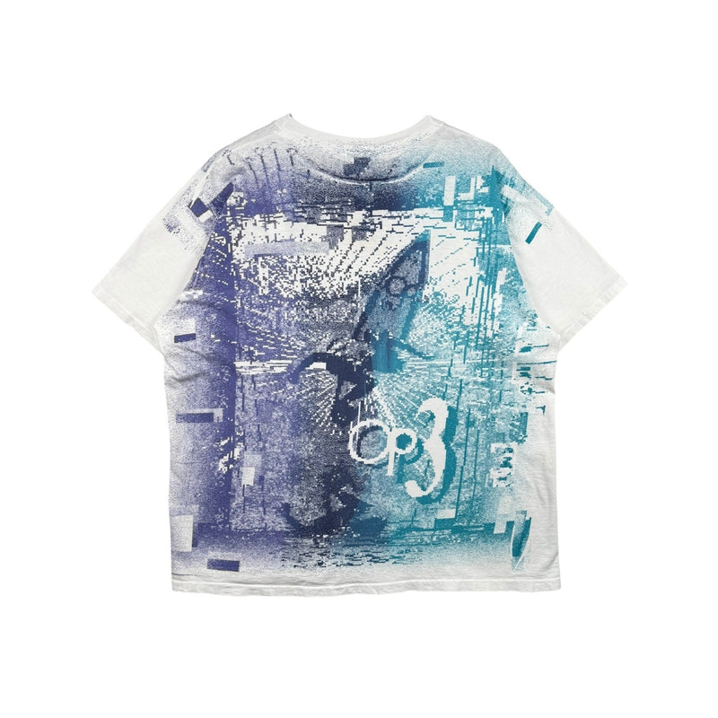 Vintage Ocean Pacific OP3 Abstract Surf Graphic T-Shirt