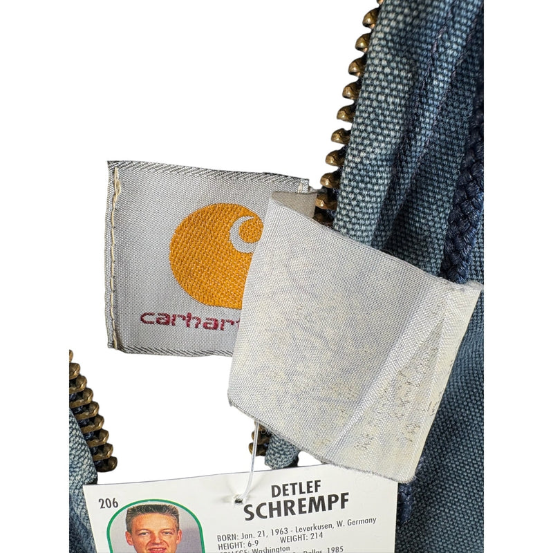 Vintage Carhartt Faded Full Zip Hooded Workwear Jacket