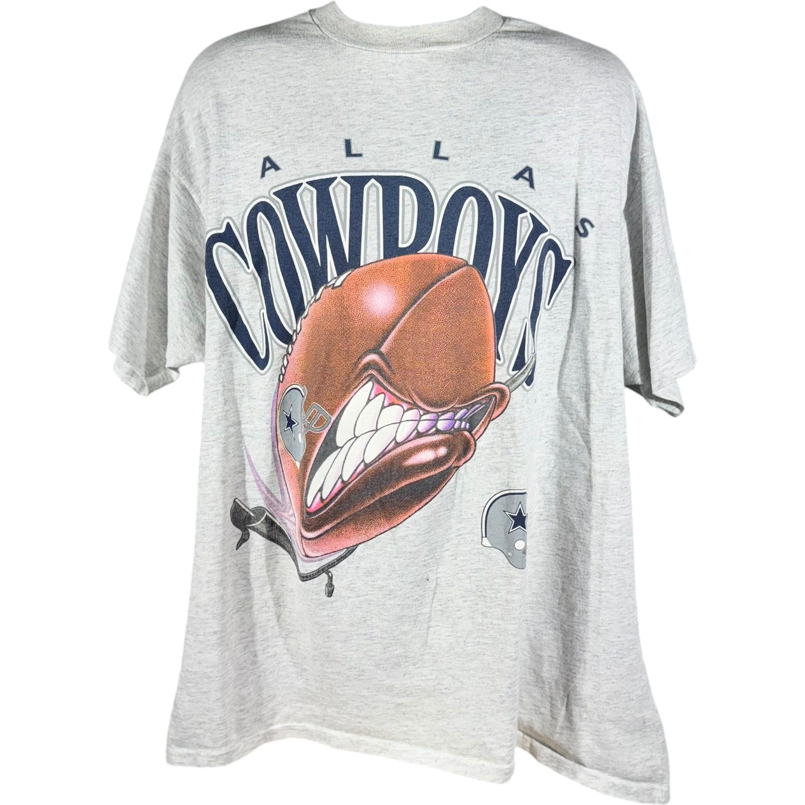 Vintage Dallas Cowboys Screaming Football NFL Tee 90s