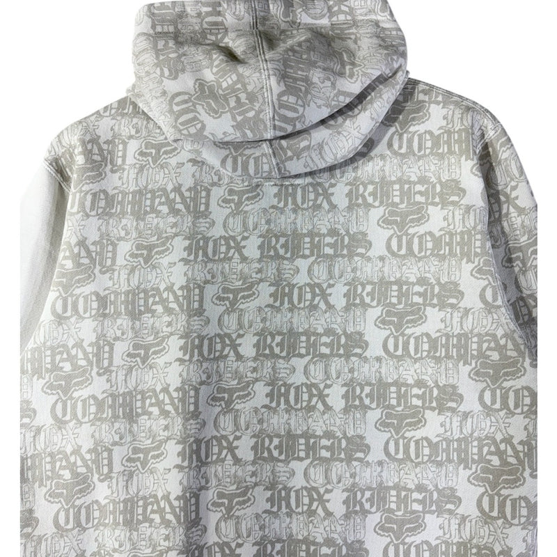 Vintage Fox Embroidered Logo Hoodie