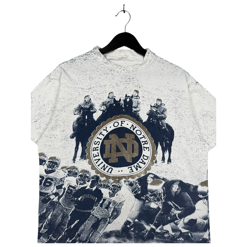 Vintage University Of Notre Dame AOP T-Shirt