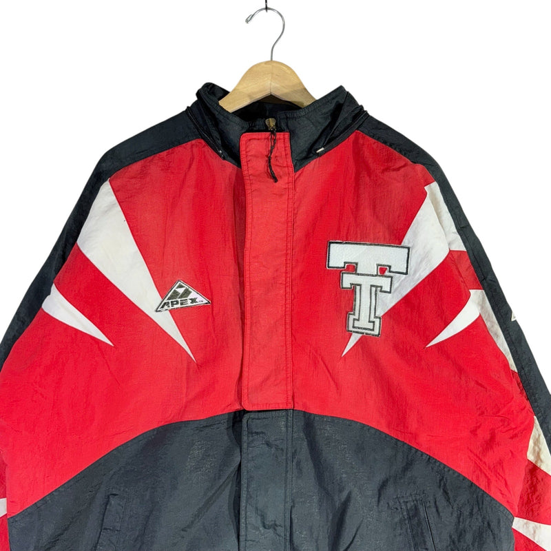Vintage Texas Tech College Logo Color Block Windbreaker