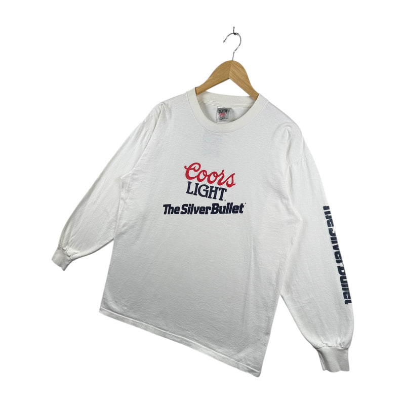 Vintage Coors Light The Silver Bullet Beer Long Sleeve