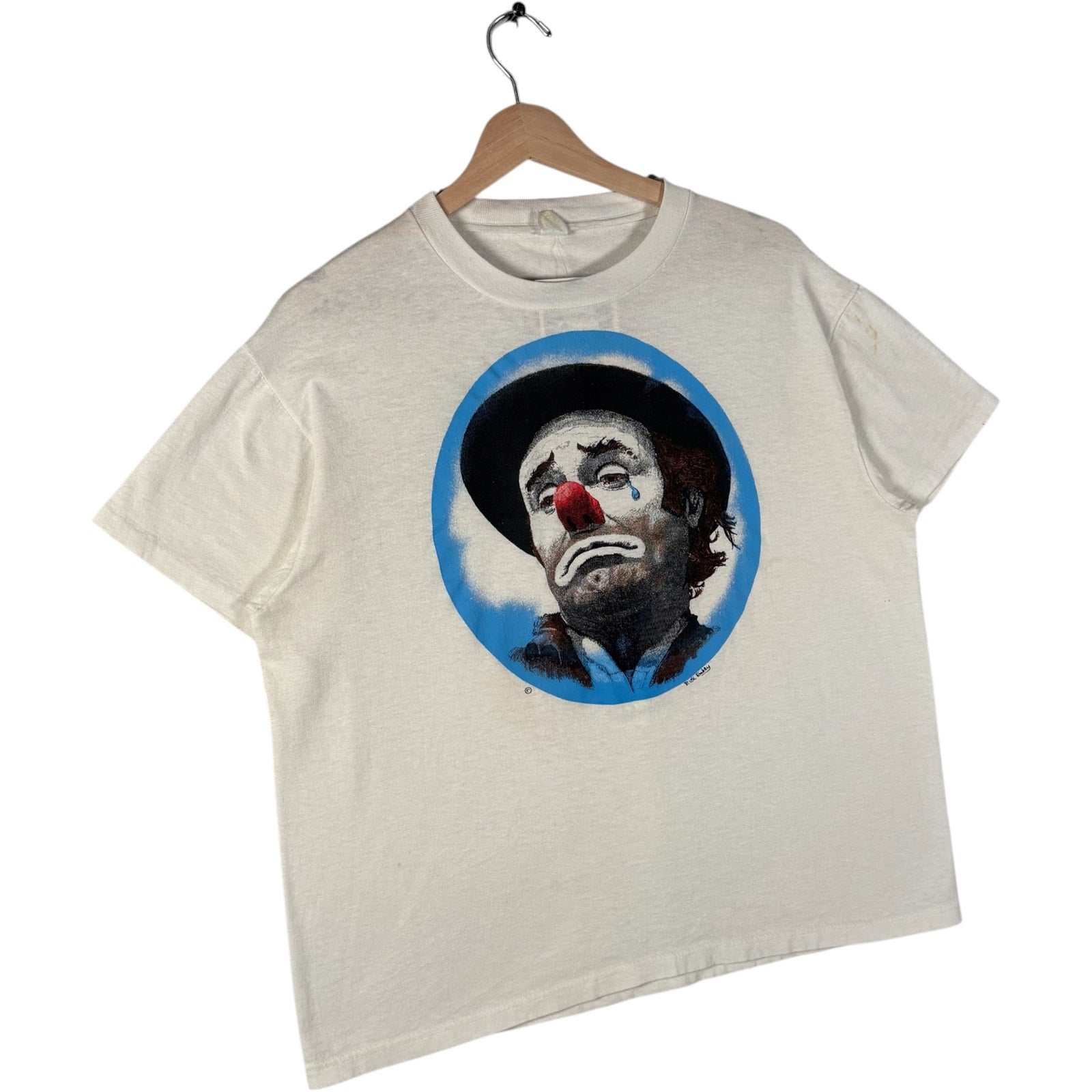 Vintage Sad Clown Art Tee