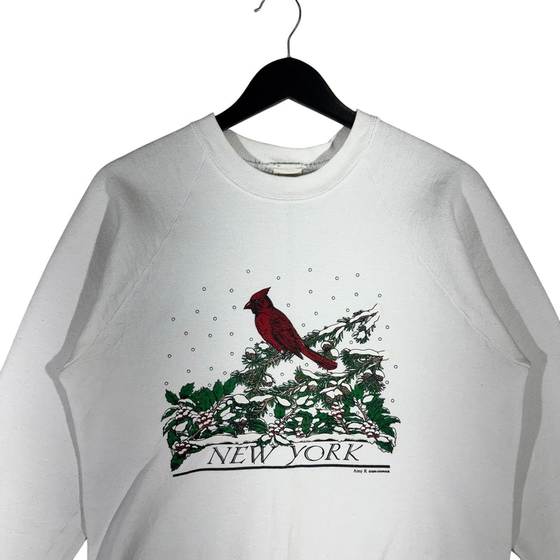 Vintage Cardinal New York Nature Souvenir Crewneck 90s