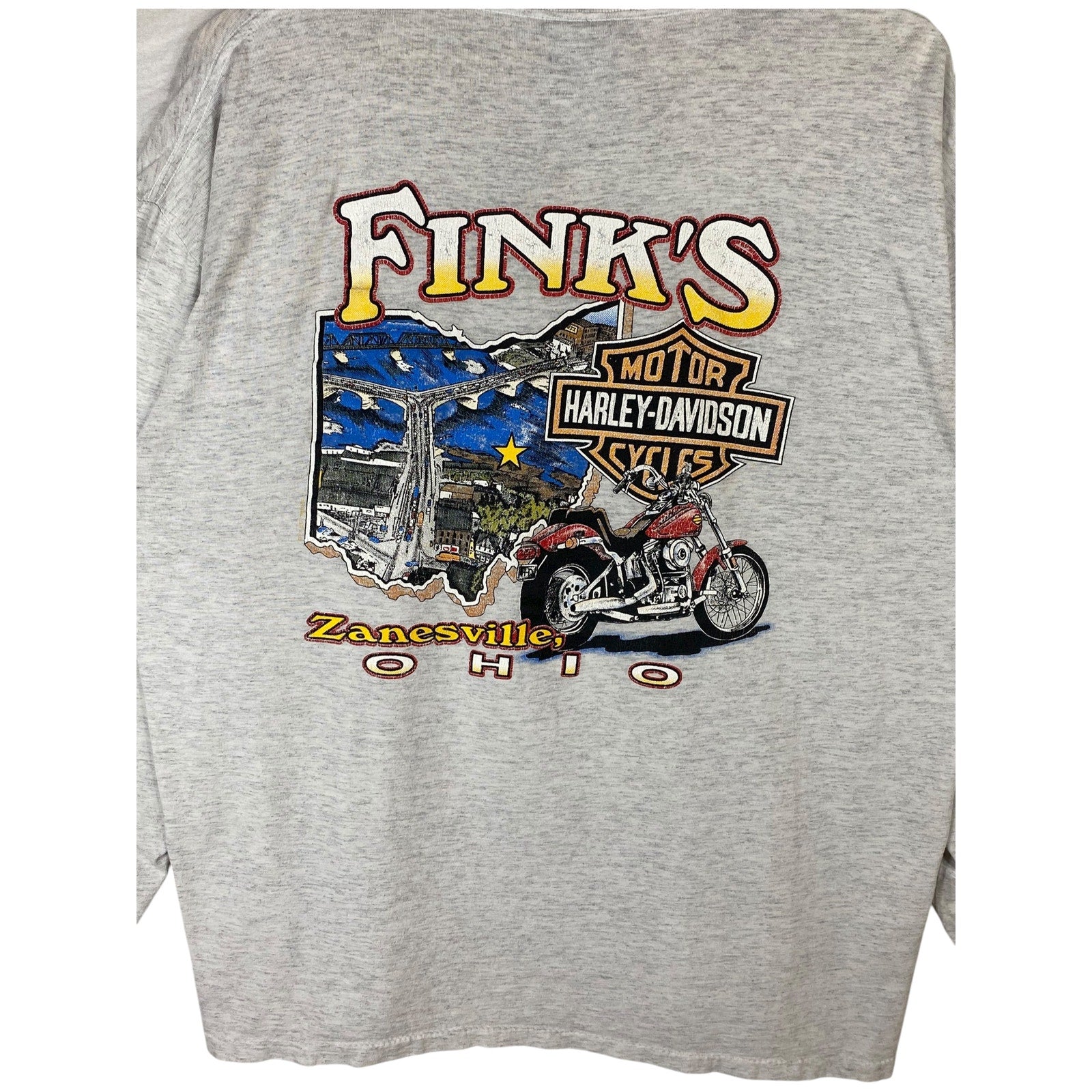 Vintage Harley Davidson Fink's Ohio Long Sleeve Shirt