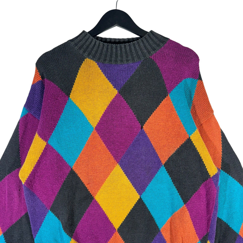 Vintage I.O.U. Argyle Pattern Sweater