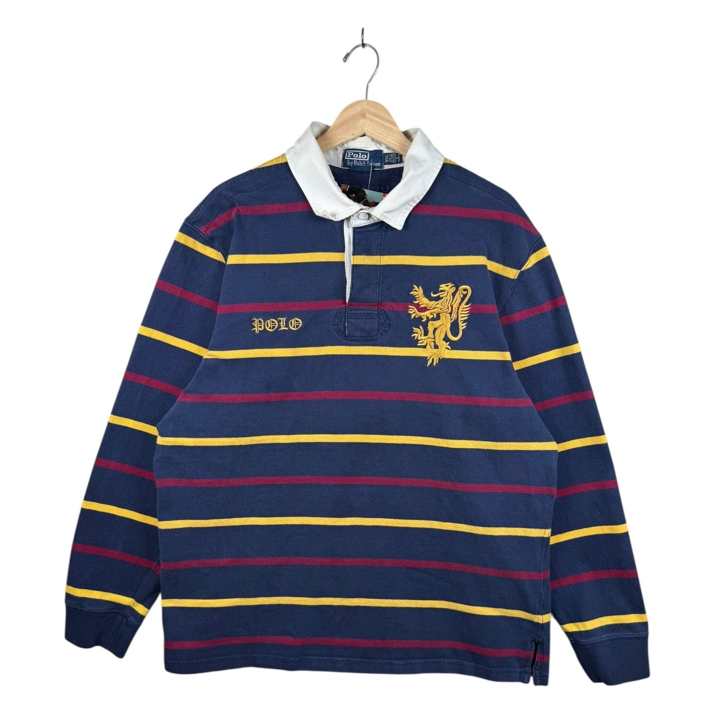 Vintage Polo Ralph Lauren Striped Rugby Long Sleeve Polo