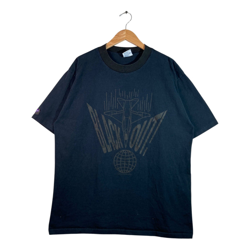 Vintage Black Out Stealth Bomber Plane Graphic T-Shirt