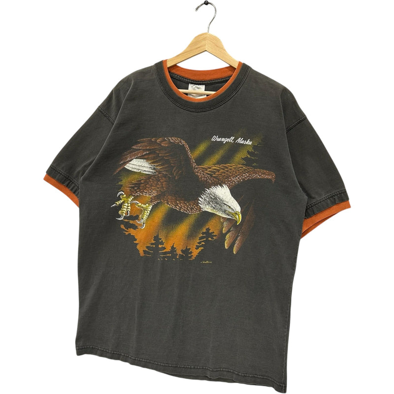 Vintage Wrangell Alaska Bald Eagle Nature Souvenir Tee