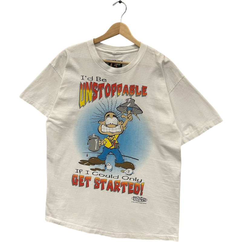 Vintage "I'd Be Unstoppable If I Could Only..." Cartoon Humor Tee