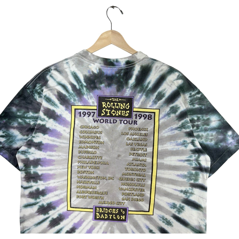 Vintage The Rolling Stones "Bridges To Babylon" Tour Tie Dye Tee 1998