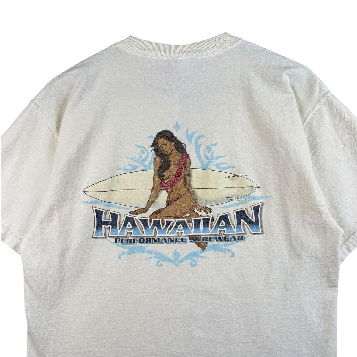 Vintage Surf Girl Hawaiian Graphic T-Shirt