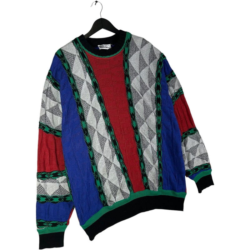 Vintage Carlo Colucci Geometric Pattern Knit Sweater