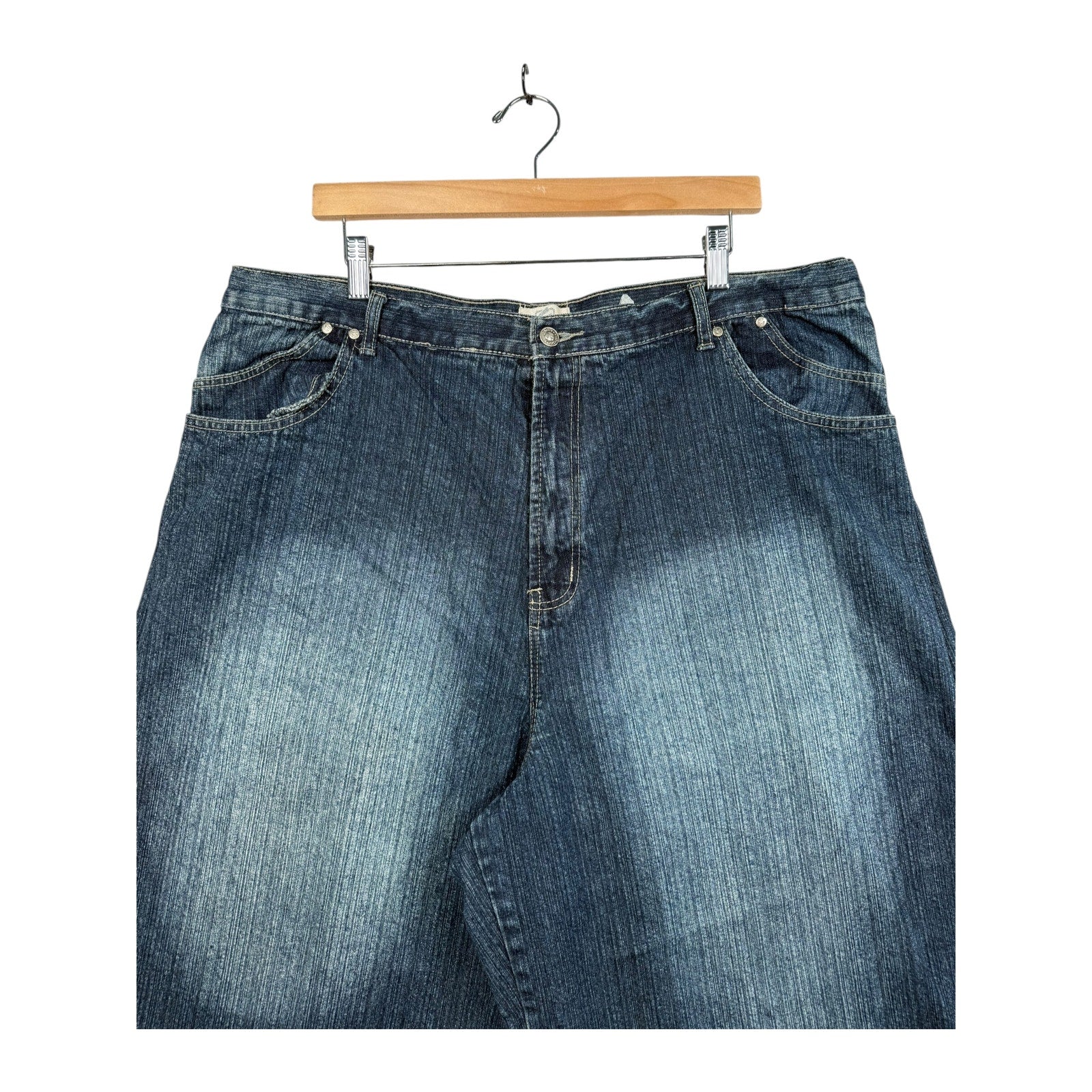 Vintage Washed Straight Leg Bermuda Denim Shorts 40