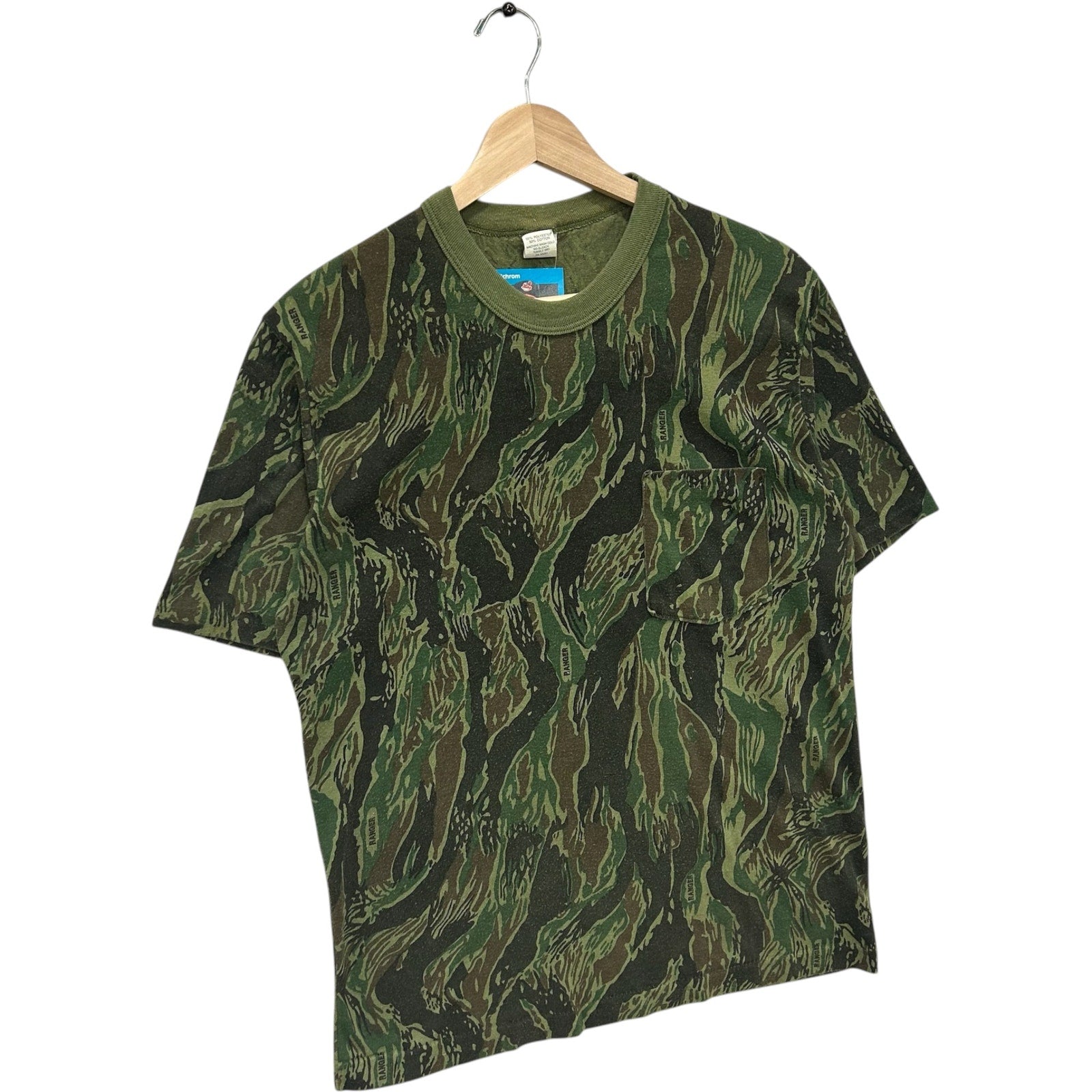 Vintage Camo Print Pocket Tee