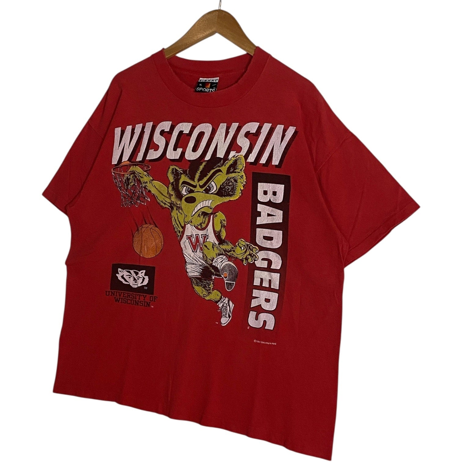 Vintage University of Wisconsin Badgers Mascot T-Shirt