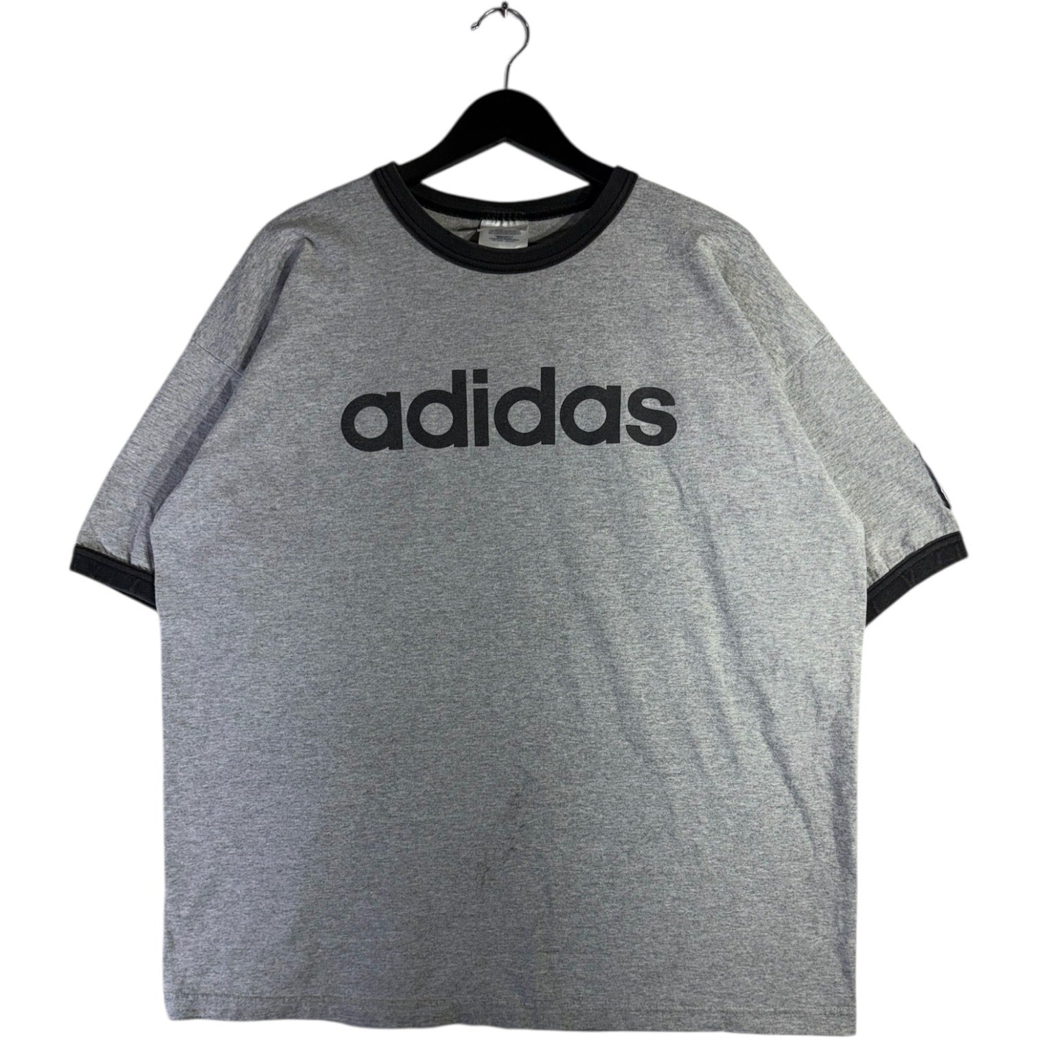 Vintage Adidas Spell Out Logo Ringer T-Shirt