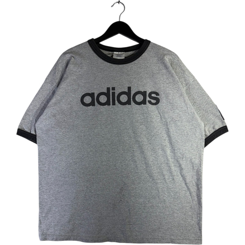 Vintage Adidas Spell Out Logo Ringer T-Shirt