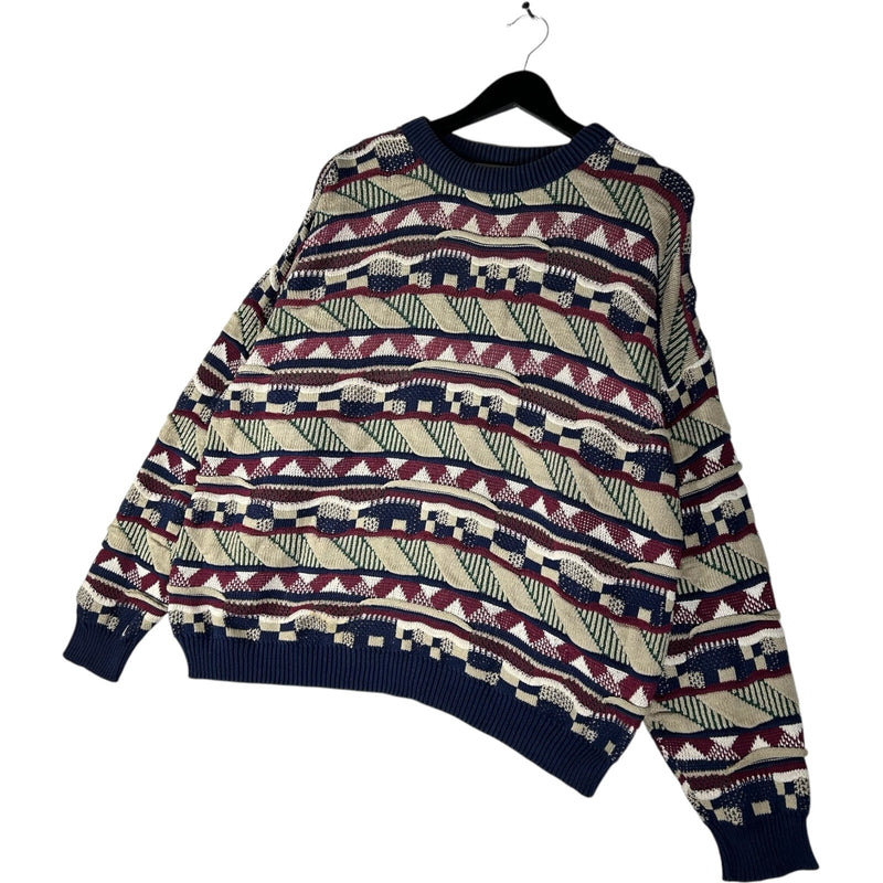 Vintage Leoniak 3D Knit Textured Sweater